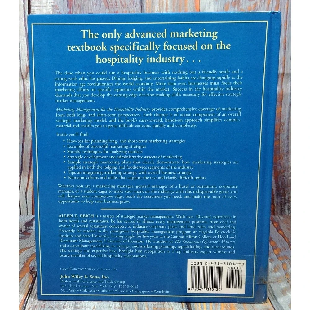 Marketing Management for the Hospitality Industry by Allen Reich (1997, Hardcove
